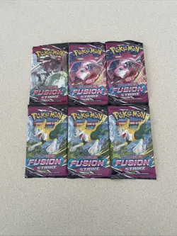 6x Fusion Strike Lot of 6 Booster Packs Factory Sealed Pokemon SWSH - Image 1