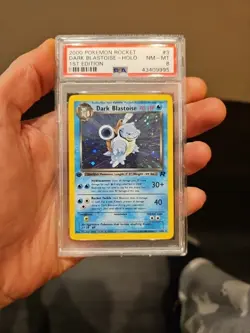 Dark Blastoise 1st Edition Holo Team Rocket - Perfect Swirl Rare Pokemon Card - Image 1