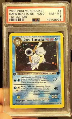 Dark Blastoise 1st Edition Holo Team Rocket - Perfect Swirl Rare Pokemon Card - Image 3