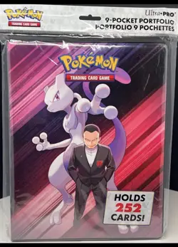 Ultra Pro Pokemon Destined Rivals Mewtwo Giovanni 9 Pocket Binder TCG Portfolio - Image 1