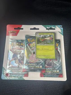 Pokemon TCG Scarlet Violet Journey Together Blister 3 Pack Yanmega Promo - Image 1