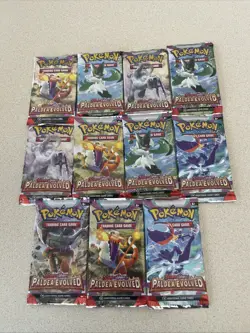 Paldea Evolved Booster Pack Lot x11 Pokemon Sealed - Image 1