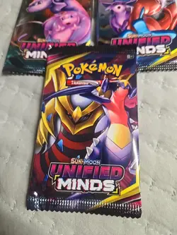 Pokemon TCG Sun and Moon Unified Minds Booster Packs 4 Factory Sealed 2018 - Image 5