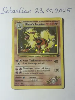 Pokemon Karte - Blaine's Arcanine (1/132) Gym Challenge - Holo - Englisch - LP - Image 1
