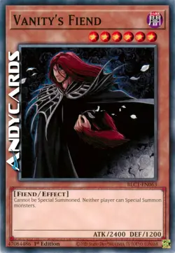 VANITY'S FIEND • (Demon Of Vanity) • Common • BLC1 EN063 • 1Ed • Yugioh! - Image 1