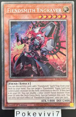 YU-GI-OH! Card FIENDSMITH ENGRAVER RA04-EN049 PSR NEW - Image 1