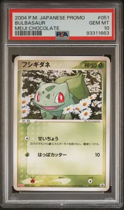PSA 10 Bulbasaur Meiji Promo - 051/ADV-P - Japanese Pokemon Card - 2004 - POP 48 - Image 1