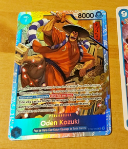 ONE PIECE CARD GAME HOLO CARTE FRANCAISE ODEN KOZUKI ST22-005 SR FR NM - Image 1