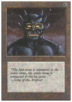 MTG OBSIANUS GOLEM ITALIAN POOR - GOLEM D'OBSIANA - FWB - MAGIC - Image 1