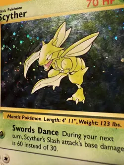 LP Pokemon Base Set 2 Scyther 17/130 Holo Rare - Image 4