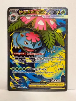 Pokemon Mega Bisaflor EX 155/132 Full Art Secret Rare Mega Entwicklungen Deutsch - Image 1