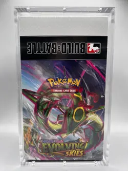 Pokemon Evolving Skies Build and Battle 10 Box Display Sealed With Acrylic Case - Image 1