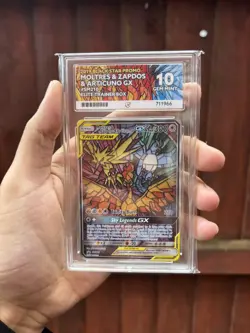 Pokemon TCG Hidden Fates Moltres, Zapdos, Articuno GX SM210 Promo Ace 10 - Image 4