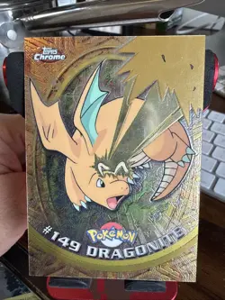 2000 Pokemon Topps Chrome TV DRAGONITE #149 Base BC - Image 1