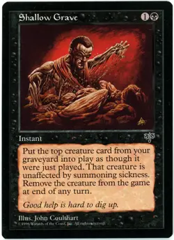 SHALLOW GRAVE [MIR - MIRAGE] - MTG VINTAGE RESERVE LIST CARD [NEAR MINT] - Image 1