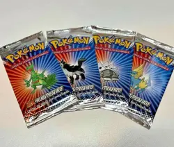 Sealed 4x Ex Ruby & Sapphire Booster Packs Art Set Pokemon Cards Vintage Spanish - Image 1