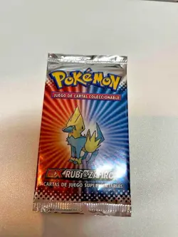Sealed 4x Ex Ruby & Sapphire Booster Packs Art Set Pokemon Cards Vintage Spanish - Image 4