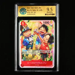 CCG GemMint 9.5 2025 ONE PIECE JPN .TCG Card OP13-007 SR Ace & Sabo & Luffy - Image 1