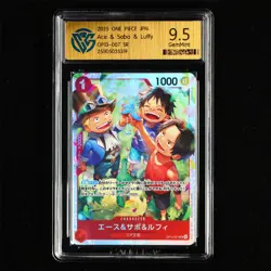 CCG GemMint 9.5 2025 ONE PIECE JPN .TCG Card OP13-007 SR Ace & Sabo & Luffy - Image 2