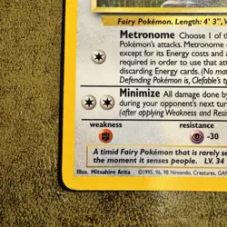 Pokemon TCG Clefable 1/64 Jungle Holo Card LP Excellent Condition - Image 2