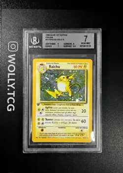 RAICHU SET BASE 1ED HOLO ITA BGS 7 pokemon Card 1ST 14/102 ITALIAN NEAR MINT - Image 1