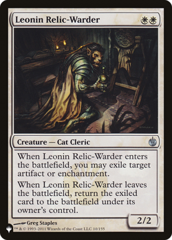 x1 Leonin Relic-Warder PLST MKM The List MTG MBS-10 UNCOMMON M/NM 1x - Image 1