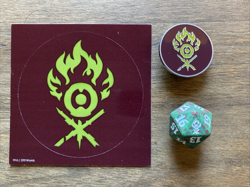 Magic the Gathering Ravnica Guild Kit: Gruul - Pin - Spindown - Sticker - Image 1