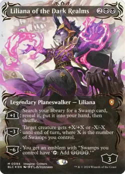 MTG - Liliana of the Dark Realms- Fanart Riase Foil Bloomburrow - EDH / Playtest - Image 1