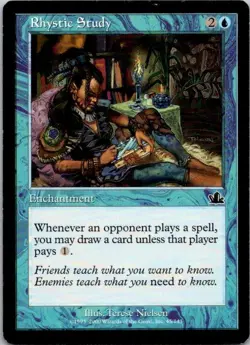 MTG Magic The Gathering Rhystic Study Prophecy Played See Scan L - Image 1