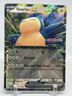 Pokemon TCG Snorlax ex 076/131 Prismatic Evolutions Stamp Stamped Promo Card -NM - Image 1