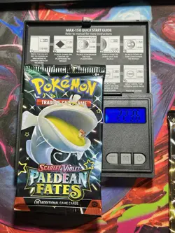22.36g VERY HEAVY Paldean Fates Pokemon Sealed Booster Pack New SIRU - Image 1