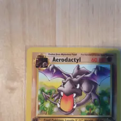 Aerodactyl 16/62 1st Edition Pokemon TCG Fossil Set Rare Sleeved Non-holo Vgc Uk - Image 2