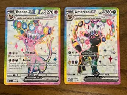 Pokemon Umbreon and Espeon Black Star Promo 175 176 Collection NM/M - Image 1