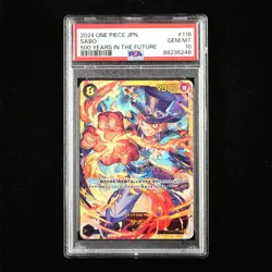 PSA GEM MT 10 2024 ONE PIECE JPN .TCG Card #118 SABO - Image 1