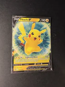 Pikachu V SWSH198 Brilliant Stars Promo Pokemon Pokemon Card English Near Mint - Image 3
