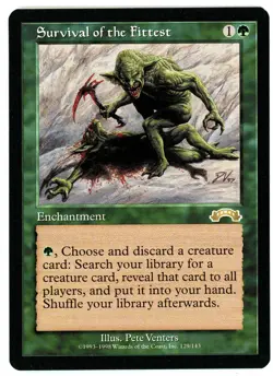 SURVIVAL OF THE FITTEST [EXO - EXODUS] - MTG RESERVE LIST CARD [NEAR MINT] - Image 1