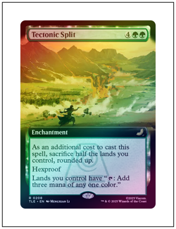 1x Tectonic Split, 0208, Extended Art Foil, Magic MTG NM - Image 1