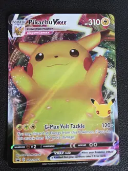 Pikachu VMAX SWSH062 Pokemon Sword & Shield Celebrations Black Star Promo NM - Image 2