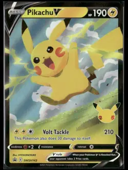 Pikachu V SWSH143 PROMO CELEBRATIONS - Pokemon TCG - Image 1
