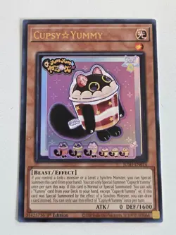 Cupsy Yummy JUSH-EN016 Ultra Rare Yugioh Justice Hunters 1st Edition Mint +BONUS - Image 1