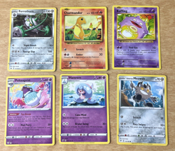 Pokemon 6 Card Lot Charmander Meowth Hattrem etc - Image 1