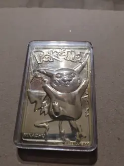 1999 Burger King Pokemon Pikachu Trading Card Gold Plated 23K Nintendo Burger - Image 2