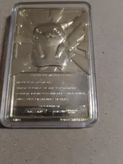 1999 Burger King Pokemon Pikachu Trading Card Gold Plated 23K Nintendo Burger - Image 4