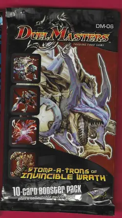 Duel Masters "Stomp-A-Trons Invincible Wrath DM-06" 10-Card Sealed Booster X1 - Image 1