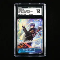 CGC GEM MINT 10 2024 ONE PIECE JPN .TCG Card OP07-047 Trafalgar Law - Image 1