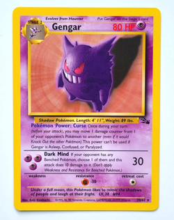 FOSSIL 8 Card set Rare & Uncommon Set/Lot GENGAR 20/62 ++ Pokemon 1999 NM/Mint - Image 2