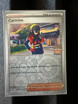 Carmine 145/167 - Stamped Regional Promo Card - Pokemon TCG Twilight Masquerade - Image 1