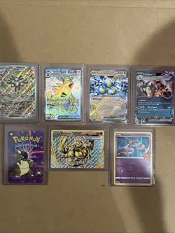 Random Lot of Pokemon Cards and Sticker - Vintage to Modern - 7 Total - Image 1