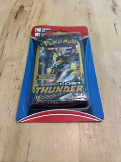 Pokemon Sun & Moon Lost Thunder DOUBLE MINI BLISTER 3 CARD 2pk - Image 1