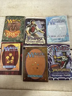 Magic The Gathering 6 Book Lot - Tempest Fifth Edition Mirage Nemesis Strategy - Image 1